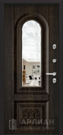 Фото №2 «Входная дверь с порошковым напылением / зеркалом и ночной защелкой №18»