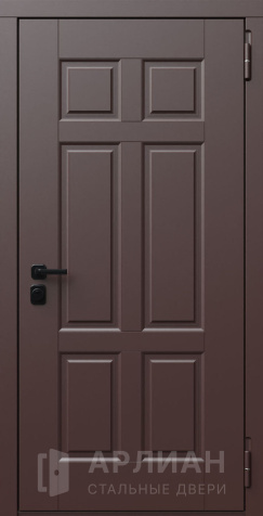 Фото «Темная дверь в коттедж с отделкой массив дерева №723»